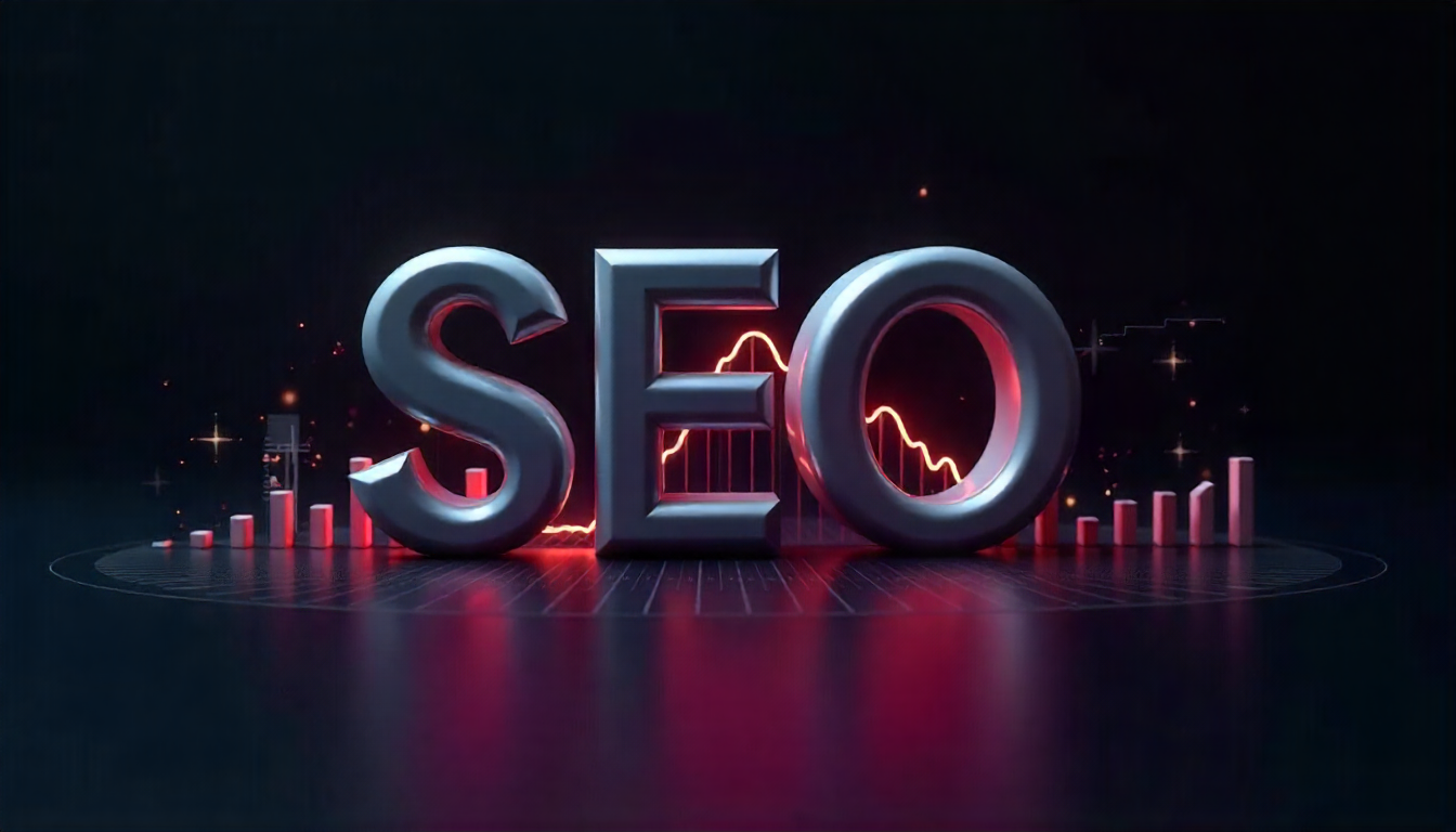 Futuristic CEO analyzing holographic SEO dashboards in 2026 with AI-powered analytics and glowing data streams